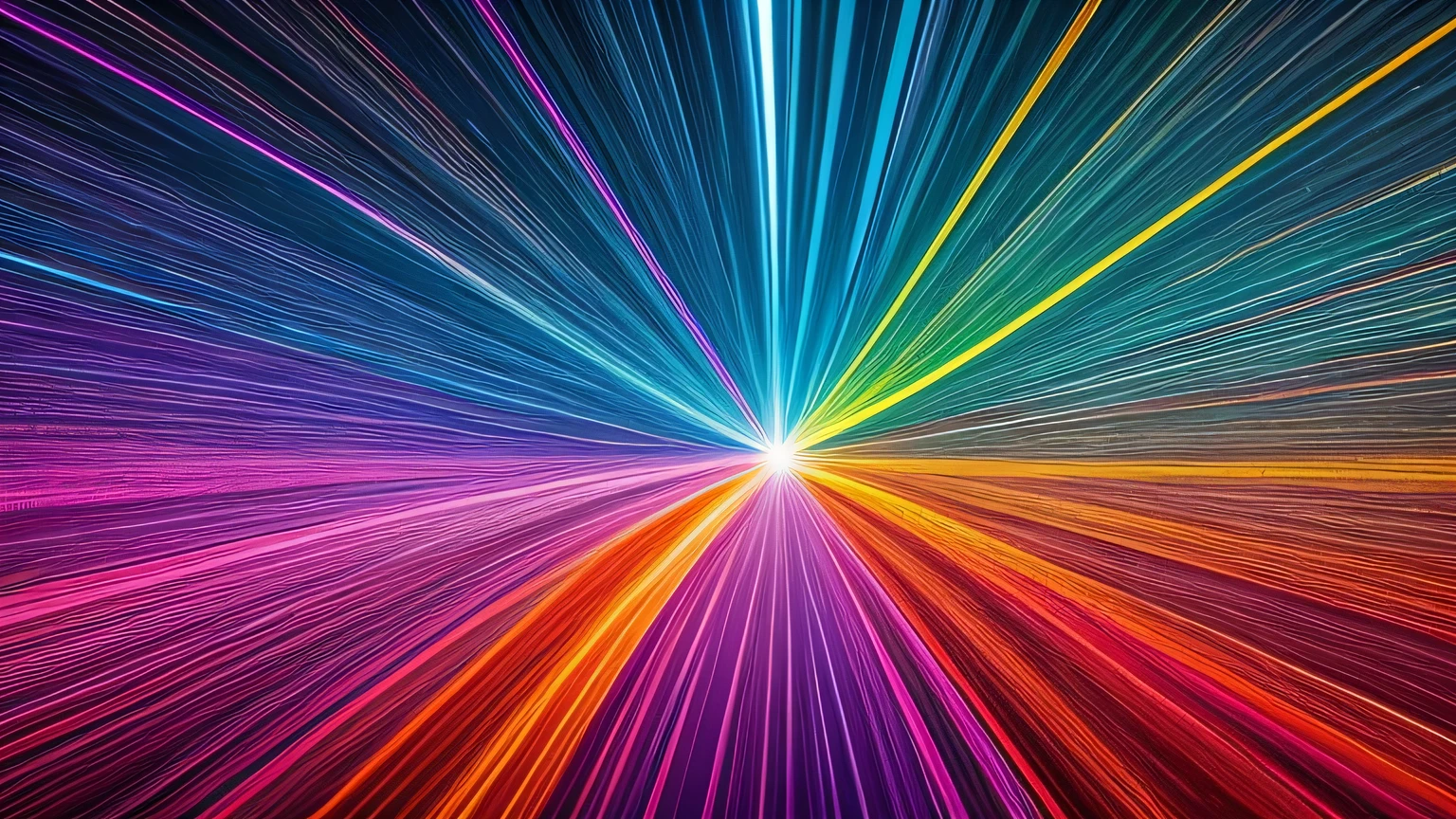 Generate an explosion of colorful shapes emerging from a central point, symbolizing the expansive impact of daily gratitude.