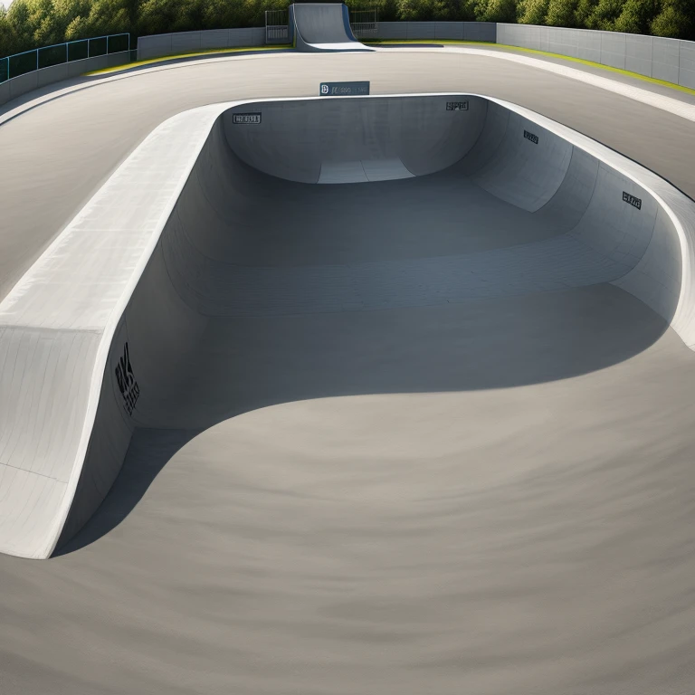A skatepark with graphite design 