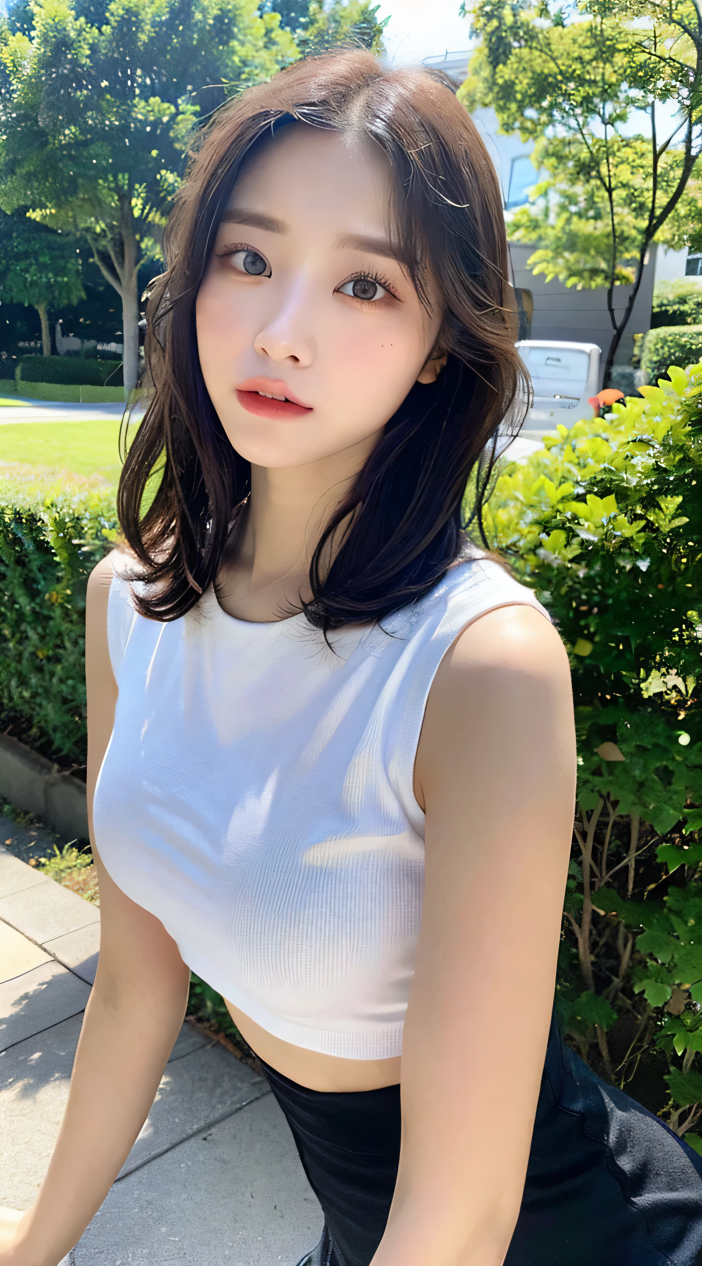 Female、White drool from the mouth、Short Hair Outdoor Fair Skin Disheveled Hair Super Cute、Soft and face、brown hair、8K resolution、Super realistic、Super fine、 Soft body toned ass night、A cup small breasts((Highest Definition、8k、masterpiece:1.3))、Super fineな顔、Super fineな唇、Fine eyes、double eyelid、Black see-through:1.1