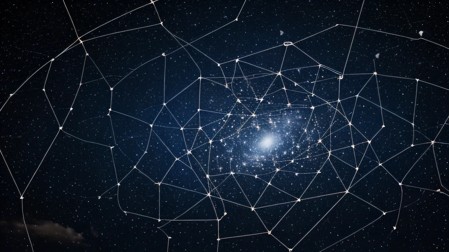 Create a constellation of interconnected stars, each representing a planned future action, forming a cosmic roadmap