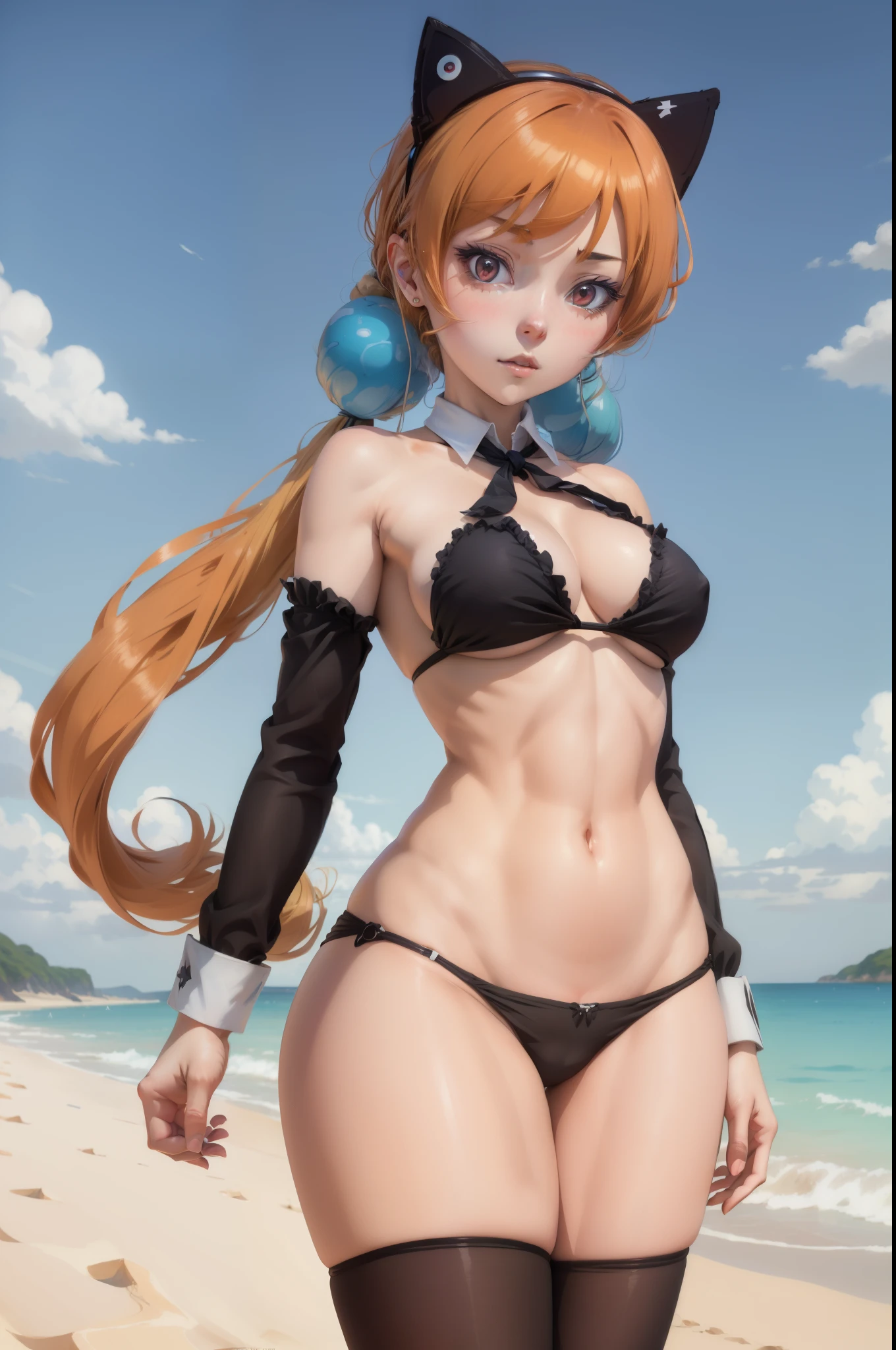 Bikini, Allongé dans le sable, gros cul, topless, MILF, vraiment gros boobasterpiece), anime girl avec de gros seins, séduisante fille d’anime, Ilya Kuvshinov. 4 km, [ Art numérique 4 km ]!!, Style Anime 3D réaliste, Jolie fille d’anime, Artgerme extrêmement détaillé, Oppai, Style anime 4 K, Rendu photo réaliste Anime girl, Anime hyper réaliste, style anime. 8k, nombril visible