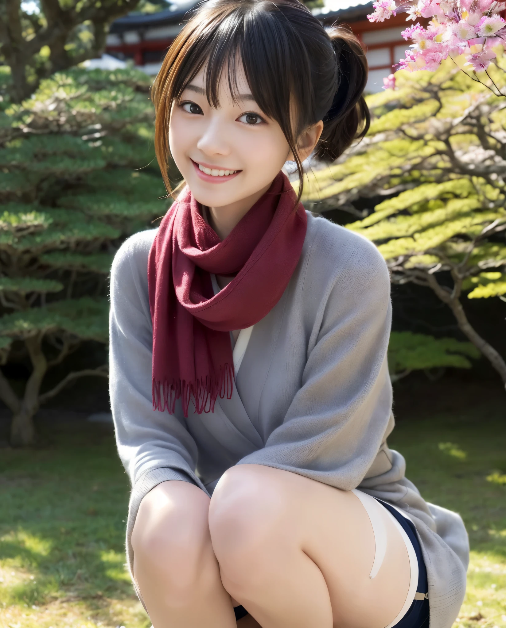 anatomically correct,Masterpiece of,High image quality,((Japan hair)),((natural smile)),((hair is blowing in the wind)),super detail、High quality textures、intricate details、detailed、非常detailedなCG、High quality shadows、Detail beautiful delicate face、Detail beautiful delicate eyes、Depth of the bounds written、Ray tracing,1 girl, japanese girl, cute type, slender,Woman in a scarf, Dress like a college girl、japanese girl, Japan Women Fashion Models, Beautiful young Japan woman, gorgeous young japanese woman, beautiful japanese woman, japanese girl, real life anime girl, Beautiful japanese girl, japanese model, 美しいjapanese girlの顔, young asian girl