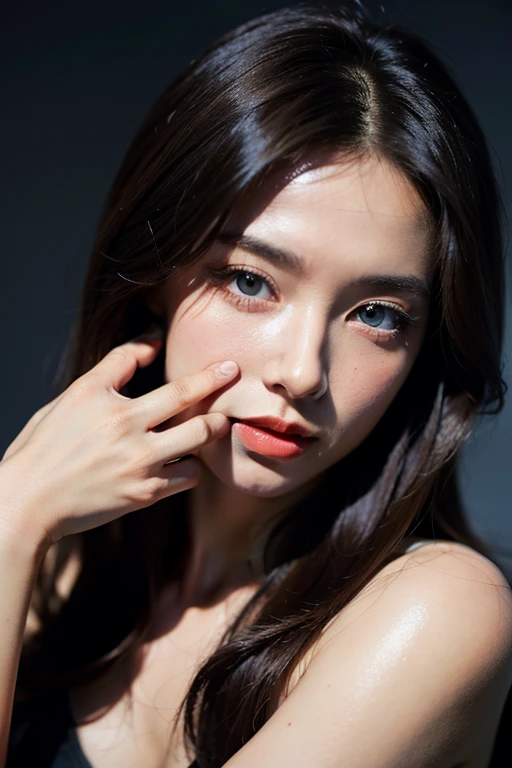 ( high quality , ultra detailed, Attention to the hand ) 1 femme, yeux marrons, cheveux rouges, Reckless, 1 homme, couple, Reckless, Cold Heart, impatient, Style trop confiant . dark blue eyes (detail eyes) , half body