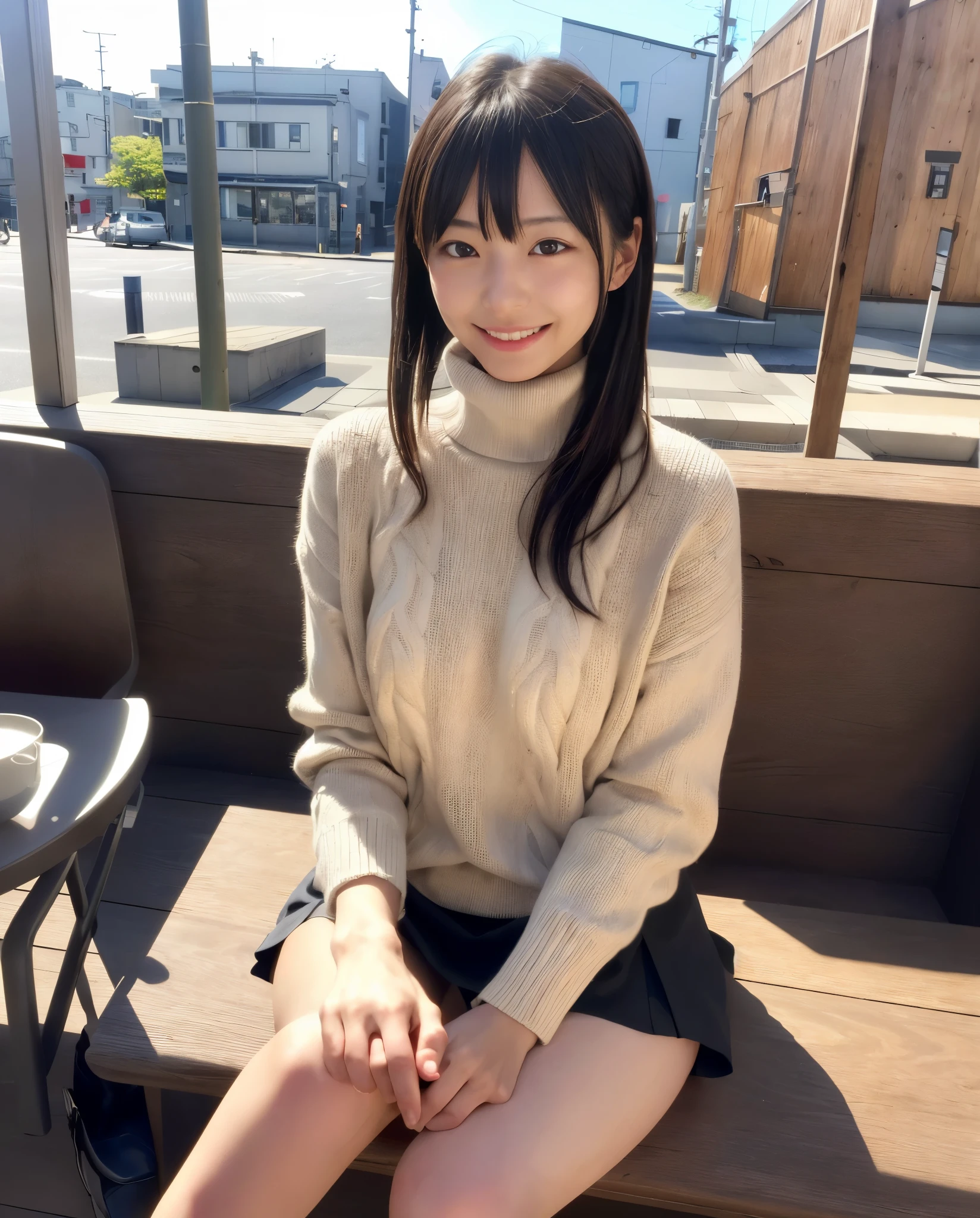(highest quality,8k,masterpiece:1.3,),(超A high resolution,Realistic:1.4,RAW Photos),(Very detailed,Ultra-Dense Muscle,Caustics),(Singing Japanese idol), (Surrounded by men on a crowded train),(Skirt rip),1 girl,9 ,Pregnant women、last month of pregnancy、cute,Laughing with your mouth open,Japanese,Black-haired,ponytail,Wearing only a virgin-killing sweater、Nude Model、Very large breasts,pronounced nipples、Expose;Showing off your crotch to the audience、Accentuated crotch、Above the knees photo、Looking at the camera,Focus on the thighs,(Camera position is low:1.1),(Low Angle:1.1),(vision:1,3),SpotLight,Light