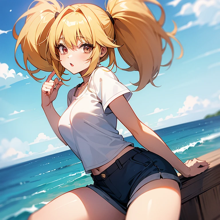 score_9,score_8_up,score_7_up,score_6_up,1girl,solo,on a beach in a tropical island,hair flower,(tropical flowers),full body,looking at viewer,sand,<lora:Smooth Style 2 SDXL_LoRA_Pony Diffusion V6 XL:0.4>,blush,light smile,wet,nipples,pussy,<lora:danganronpathh_enoshima_ponyXL:0.8>,enoshima junko,twintails,bear hair ornament,school uniform,black shirt,white necktie,red bow,sleeves rolled up,skirt,choker,cleavage,nipple slip,