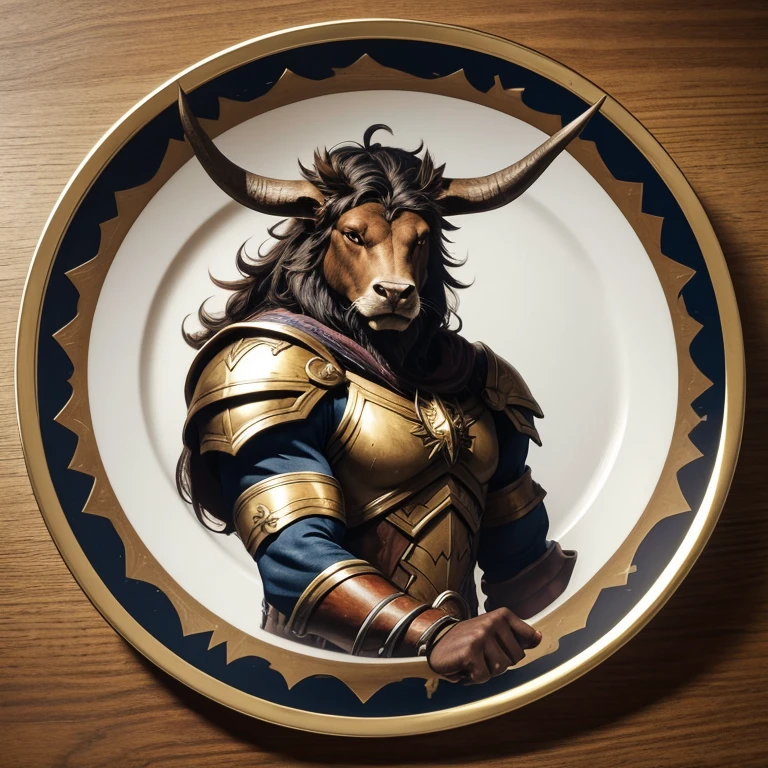Hero Minotaur plate name legendary on it