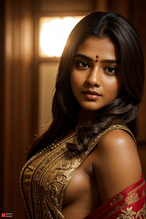 Extremely detailed textured skin, meticulously detailed face, intricate detailing of eyes, carefully detailed face features, glossy lips, glowing skin, hyper realistic detailed face of 20 year old Tamil girl, HDR, high budget lighting, high budget movie scene