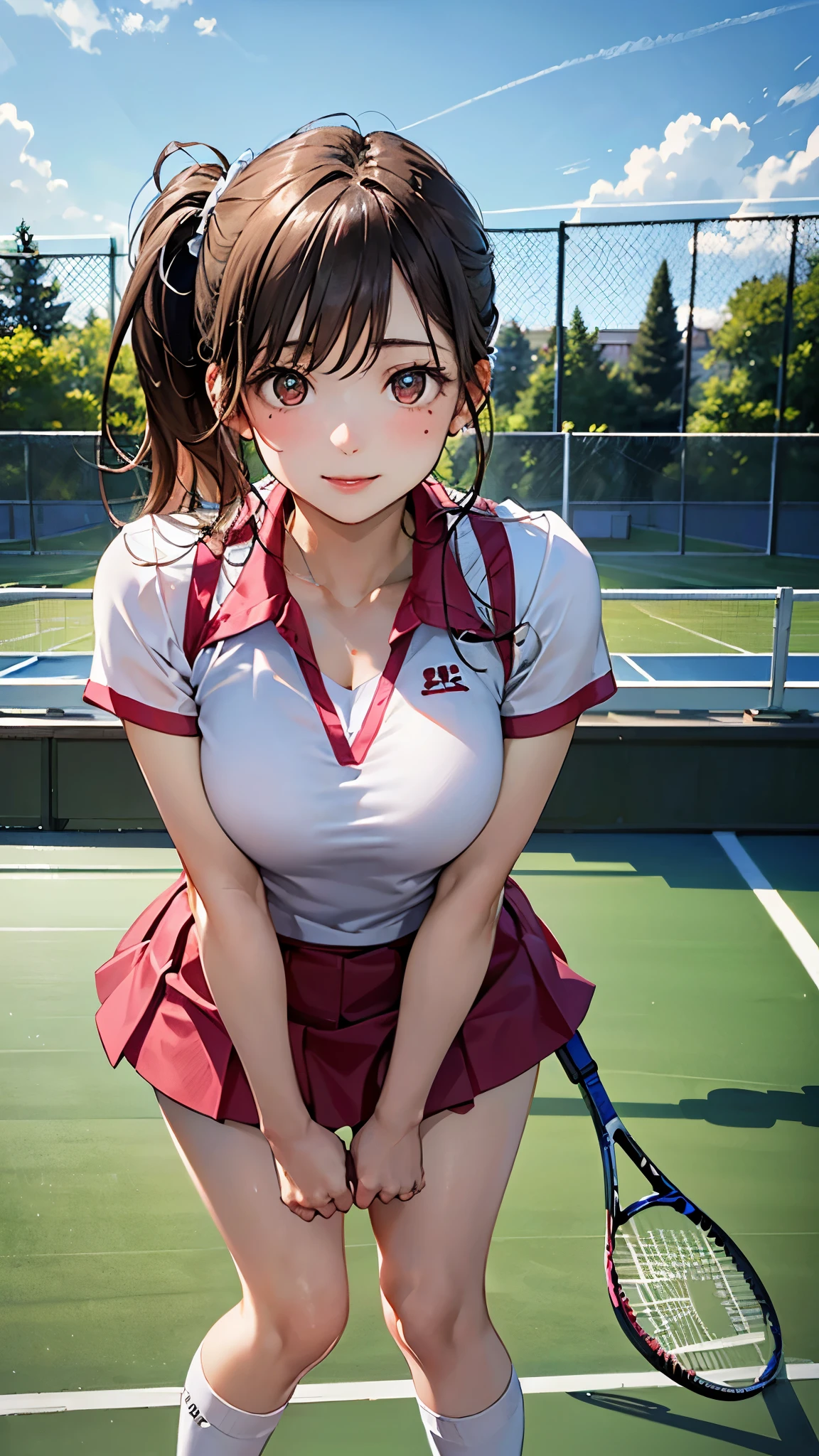 pieces fly、masterpiece、highest quality、Super detailed、High resolution、High resolution、8K portrait、Unity 8k壁紙のHigh resolutionCG、unity 8k wallpaper、cute type little:1.5、:1.5、Highly detailed CG unity 8k wallpaper、realistic、real person、cute type little、 portrait photography、shiny skin、High resolution、(:1.2)、(1 girl)、beautiful clear eyes、very detailed explanation、delicate face、nice lips、slender body、Same with big breasts thin waist、thin legs、(Tennis court :1.6)、1 girl, cute type, perfect face, seriously, (blush:1.5),((There are a lot of people nearby:1.4))Same with big breasts,((tennis wear:1.3)),(((clothing lift:1.5))), (((I have nipples)))、Detailed description vagina,show vagina,spread legs,spread ,((cum in vaginas:1.4))、(think back:1.5)、(close up cat:1.4)