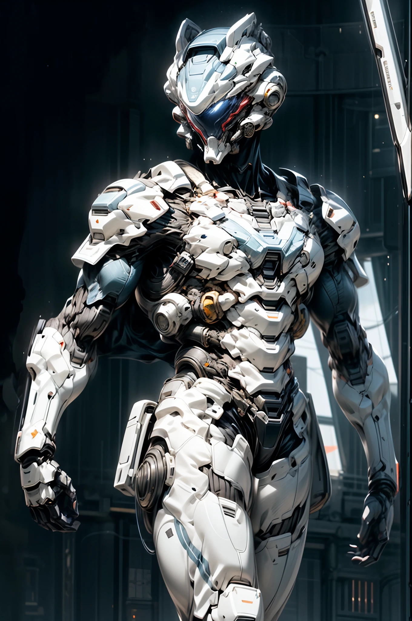 (((An epic and visually stunning digital anime masterpiece featuring a sylphlike ((masculine male:1.5)) elegant cyborg demon soldier clad in a sleek yet tactical armored yet decorated military trench coat:1.2))), (((flat masculine male chest:1.5, mechanical mecha demon knight helmet with a narrow visor:1.5))), (((the character is adorned in a (scifi tactical armored open front trench coat with a built in exoskeleton, hood pulled up), (((over a form fitted armor plated yet super sleek and sensually revealing under suit:1.6, thighs and waist exposed:1.5))), the armor plating on the upper arms and shoulders beautifully engraved))):1.4, The image showcases the intricacies of the character’s armor and clothing:1.5, ((capturing their flamboyant feminine essence and heavy mechanical demon aesthetic:1.2)), The character also possesses an androgynous charm, (((with slim yet heavily muscled gorgeous feminine physique:1.2, sylphlike with a sleek waist:1.2, toned yet beautifully sleek cybernetic arms:1.3, mechanical arms and legs:1.3, mecha muscles:1.3))), looking at viewer, (((brass metal armor and brown leather, dieselpunk:1.3))), (((depth of field, cinematic lighting, chromatic aberration, ray tracing, UHD, masterpiece, top of head covered, super detail, high details, high quality, award winning, 8k, highres)))