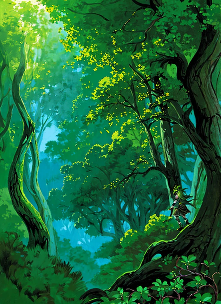 Nahida stands below an enormous tree, as she looks up into the branches at a mystical space that seems to open into another world