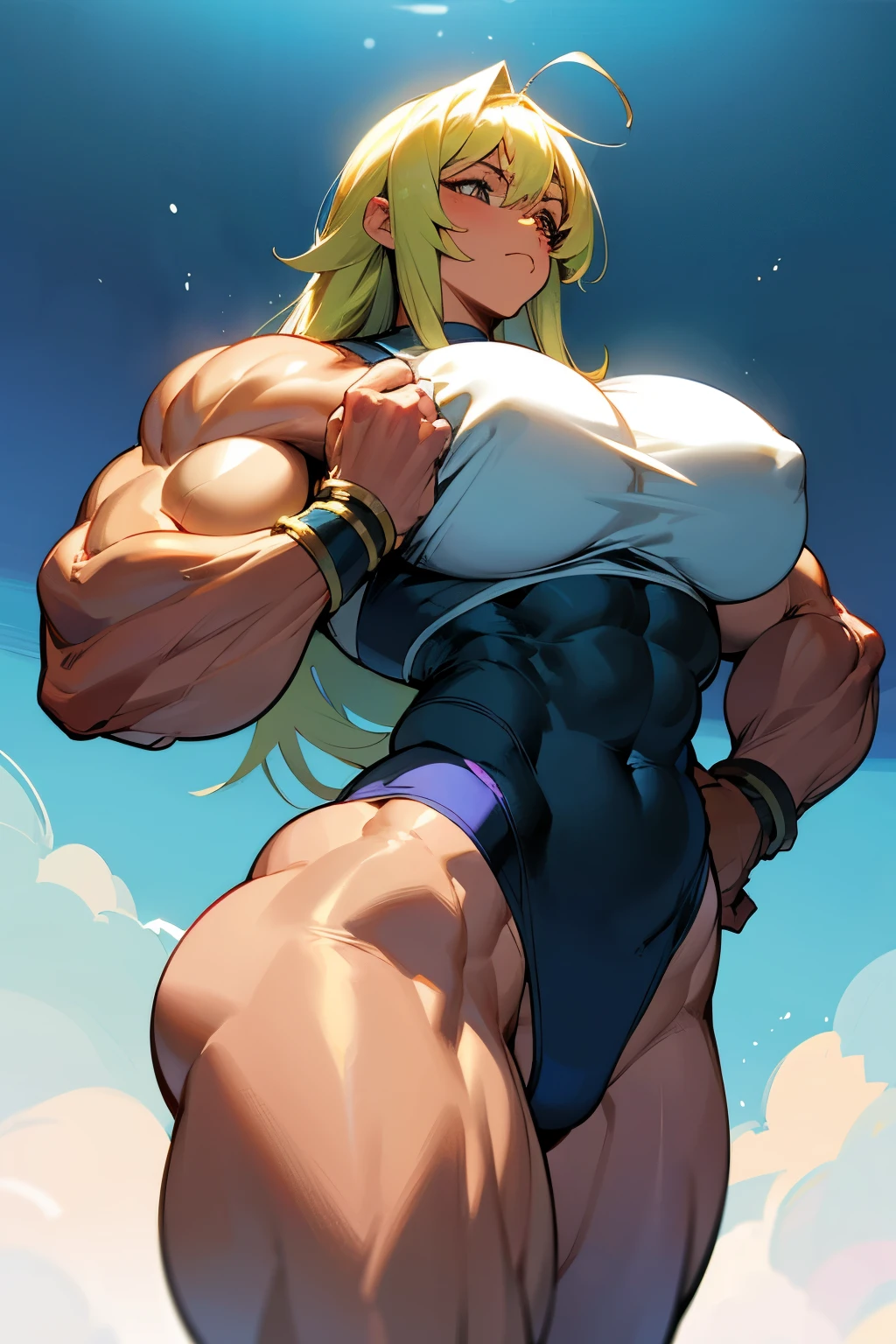 anime character with a chubby belly and a big ass, big biceps, muscular!!, large muscles, muscular girl, big arms, huge muscles, muscular!, big muscle, commission for high res, thicc, extremely muscular, big muscles, massive muscles, muscular!!!, flexing large muscles, oppai proportions, feminine and muscular, muscular! white, exaggeratedly large physique