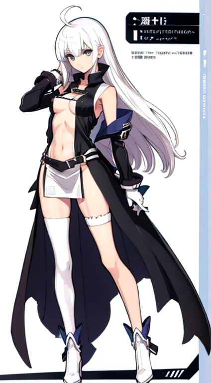 (((Best Quality))) , ((full body)), female, character design, solo, ( white background:1.3), holding staff, gloves, thigh high, side slit trench skirt, summer outfit, colorful outfit, bare arms, bareback, Bust Bodice, bare waist, standing, casual dress, bikini,