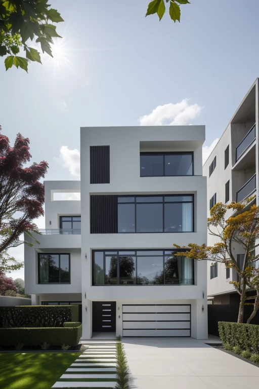 dvArchModern, 85mm, f1.8, portrait, photo realistic, hyperrealistic, orante, super detailed, intricate, dramatic, sunlight lighting, shadows, high dynamic range,  house, masterpiece,best quality,(8k, RAW photo:1.2),(( ultra realistic)), modernvilla, blackandwhite, trees, vine, architecture, building, cloud, vivid colour, masterpiece,best quality,super detailed,realistic,photorealistic, 8k, sharp focus, a photo of a building  