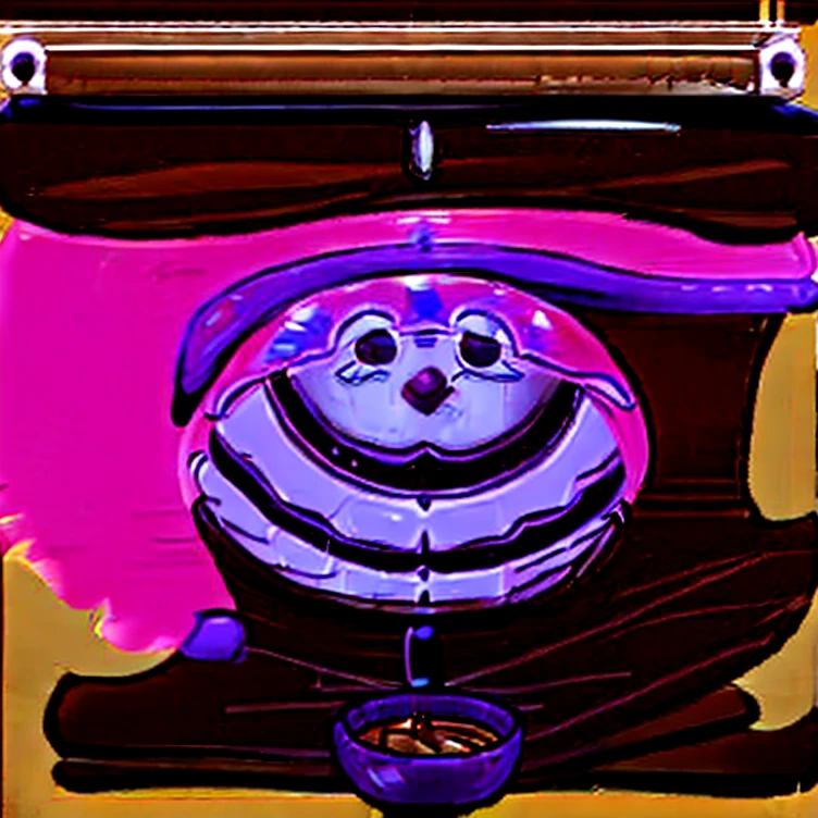 Chocolate Churros Cookie lying down on Floor in Classroom, Chocolate Churros Sword, black hair, short hair, two side up, bowl cut, scar across eye, mole under mouth, purple eyes