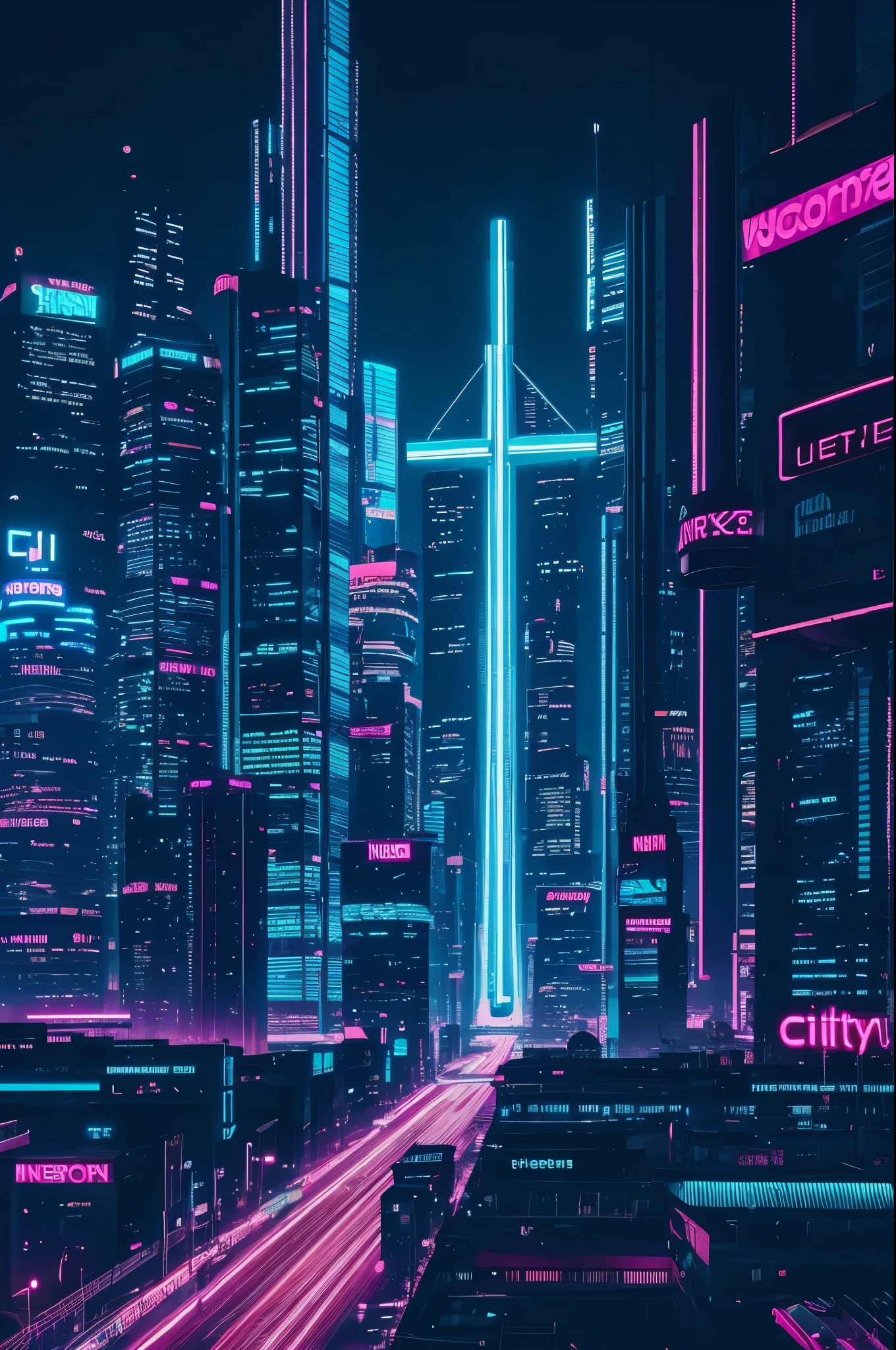 image of a city at night, neon city in the background, neon city, cyberpunk background, neon megacity in the background, cinematic neon matte painting, cyberpunk neon lights, neon cityscape background, vaporwave city, cyberpunk city street background, city midnight neon lights, background cyberpunk city, cyber neon lights, cyberpunk aesthetic