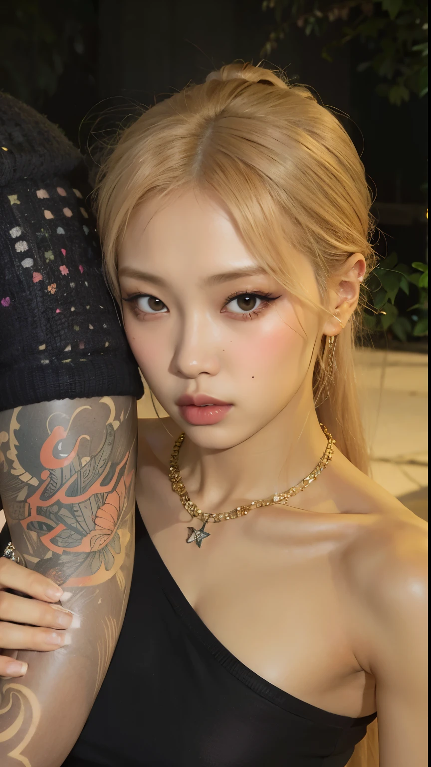 Mujer arafed con un tatuaje en el brazo y un hombre con sombrero., Parque Roseanne de Blackpink, Cl, Lalisa Manobal, Lalisa Manoban de Blackpink, Taejune Kim, Jossi de Blackpink, Chica coreana, Yanjun Chengt, Retrato de Jossi de Blackpink, de chica taiwanesa con tatuajes, Asian girl, Blackpink Jennie