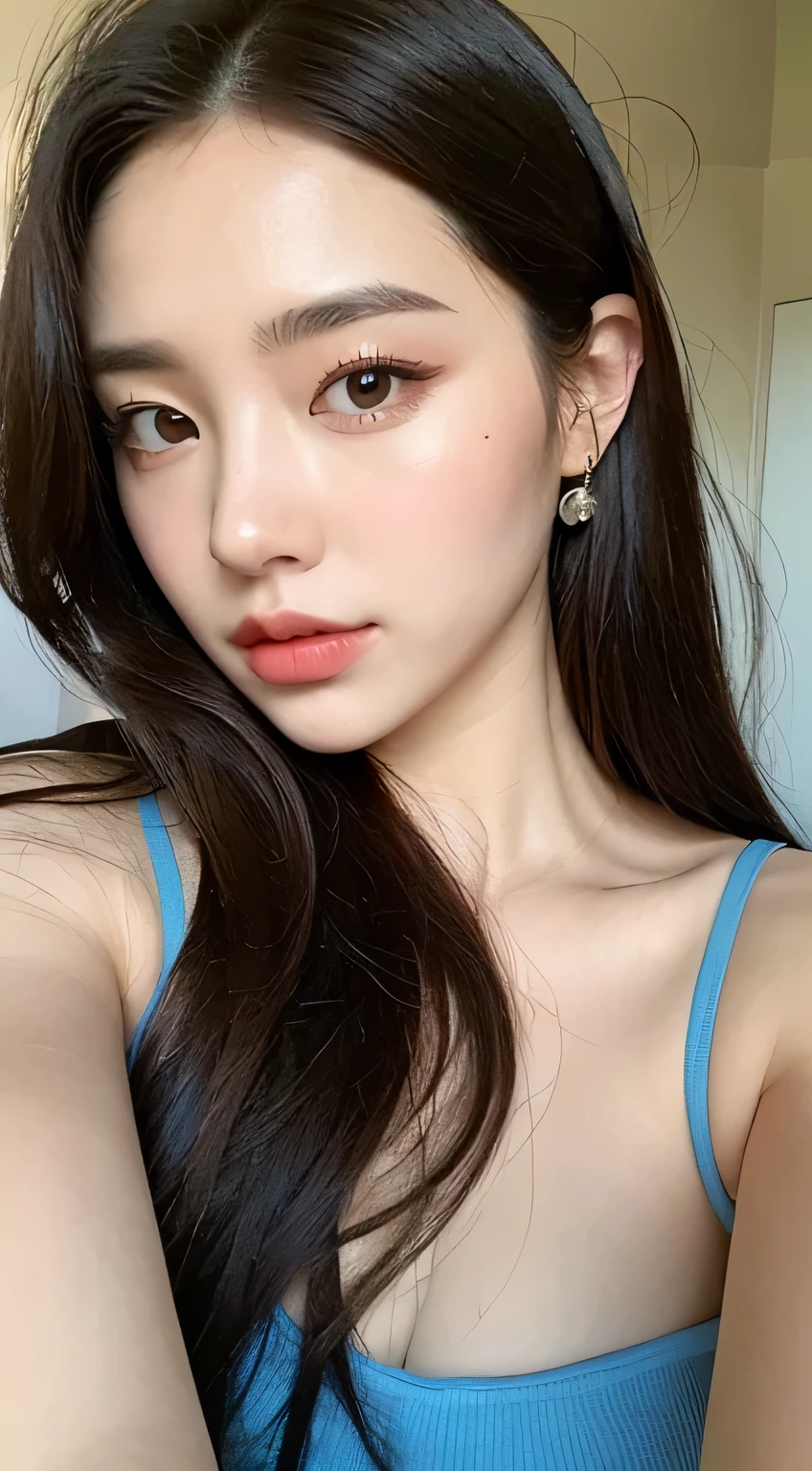 (best quality, 8 thousand, masterpiece: 1.3), a beautiful woman with perfect figure: 1.4, Dark brown hair, highly detailed face and skin, detailed eyes, double eyelid, big bust