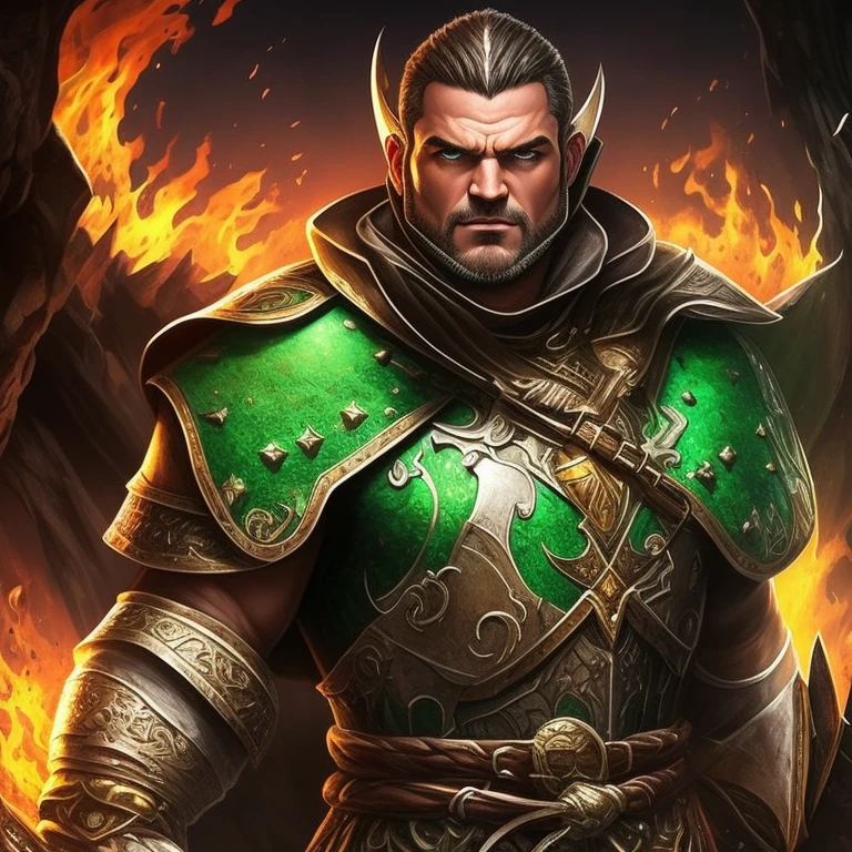 Foto de corpo inteiro de um boxeador como personagem monge dnd, rosto bonito com olhos vermelhos brilhantes e pele cinza, very muscular body with large biceps, boxer cinza escuro com capuz, postura do boxe, punho brilhante verde com verde, necromancer vibration, art station