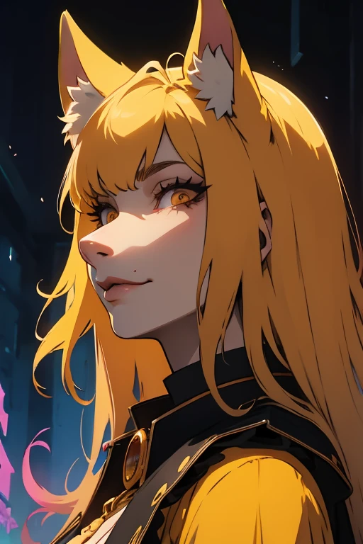 (fantasy sister, robe with gold decoration)(colorful stained glass, volumetric lighting backlighting good lighting, colorful refraction)depth of field(highly detailed beautiful face and eyes)perfect anatomy(furry beastman)(fur covered body animal facial features animal body features)(animal muzzle highly detailed fur)