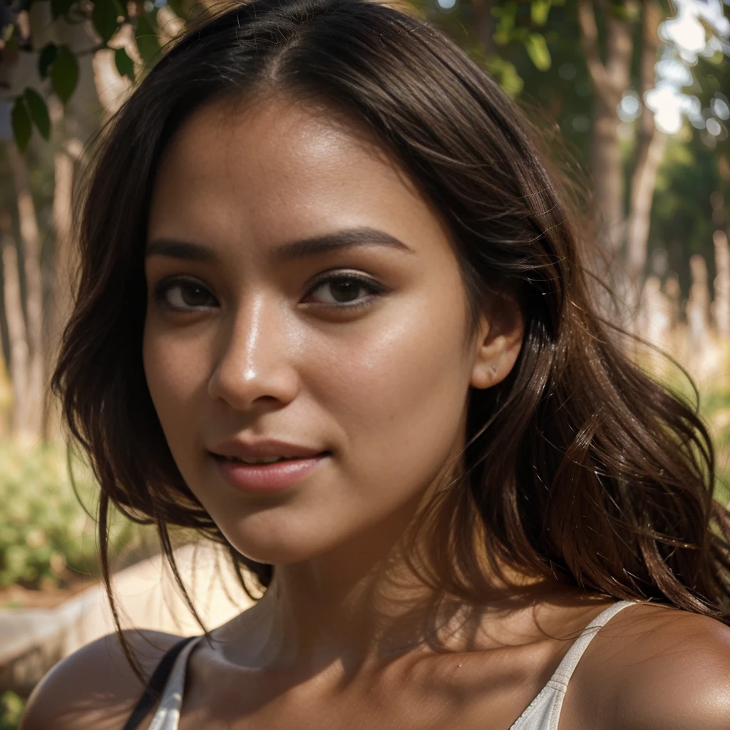 Focus closely on a cute face, a bashful smile on display, basking in the glow of beautiful light, revealing immaculate skin devoid of any blemishes, ensuring an unblemished and silky skin surface without any moles. Photo taken by Marcus Turner with a Canon EOS 5D Mark IV and a 50mm f/1.8 lens, utilizing studio lighting and volumetric lighting. 8K, Ultra-HD, Super-Resolution