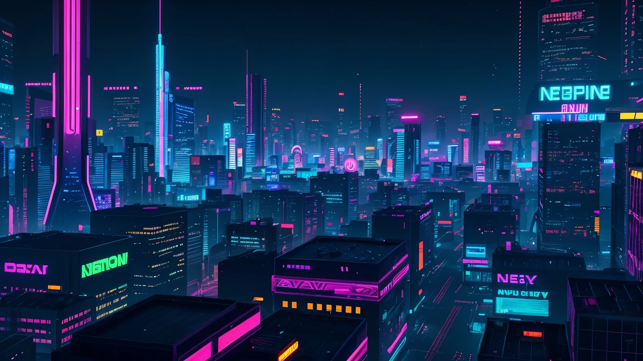 image of a city at night, neon city in the background, neon city, cyberpunk background, neon megacity in the background, cinematic neon matte painting, cyberpunk neon lights, neon cityscape background, vaporwave city, cyberpunk city street background, city midnight neon lights, background cyberpunk city, cyber neon lights, cyberpunk aesthetic