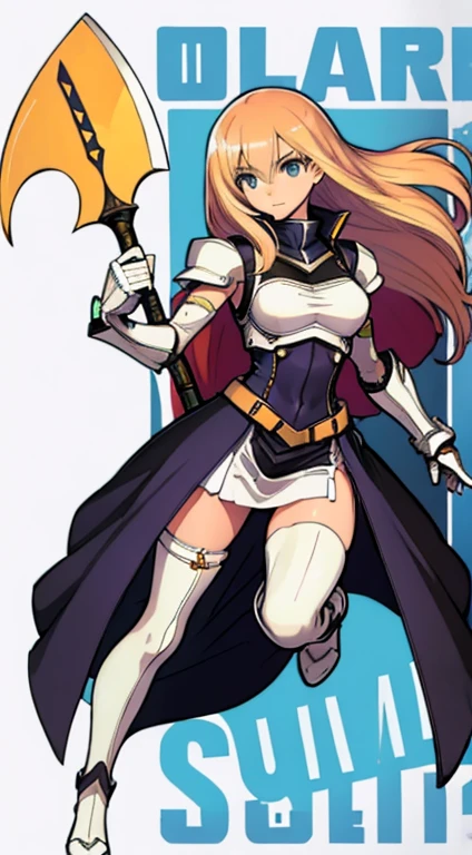 "(masterpiece), best quality,
1girl, (80s anime style:1.5), (eyelashes:1.5),
(intricate high detailed body:1.2),
blonde hair,
(forehead:1.2), (long hair, wavy hair:1.1),
green eyes,
(pale skin:1.2),
(huge breasts:1.2),
naughty face,
(metal body suit, underboob cutout:1.2), (pantyhose:1.3),
(knight armor, armored boots, capelet:1.2),
necklace, holy hat,
standing, looking back,
(full body, back view, ass focus:1.2),
(simple white background:1.3)"