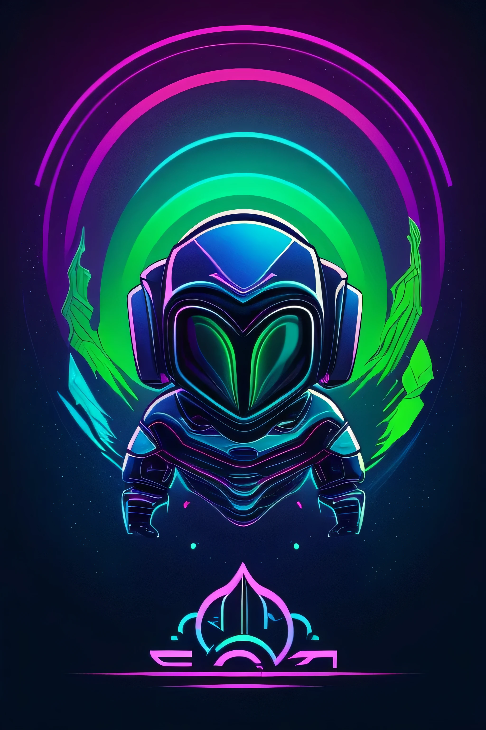 A UFO with alien t-shirt art 2D vector illustration, fundo escuro, muito colorido,gradiente colorido moderno, vista frontal, hiperdetalhado