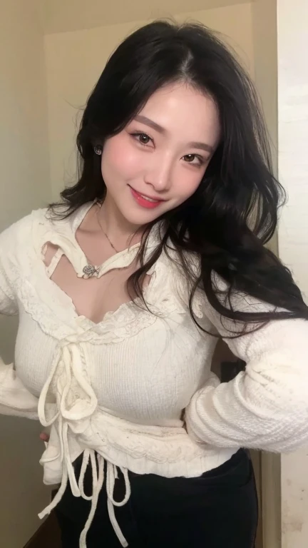 (((Best image quality,8K quality),masterpiece)), Drawing style tag: Natural and casual hairstyle:1.2, Dress details:1.1, Body emphasis: 1. Female slim abdominal muscles:1.lum:1.2, Summary of body details: Delicate face shape:1, double eyelids:1, Smile:1, Picture scene details beautiful village, Female life.