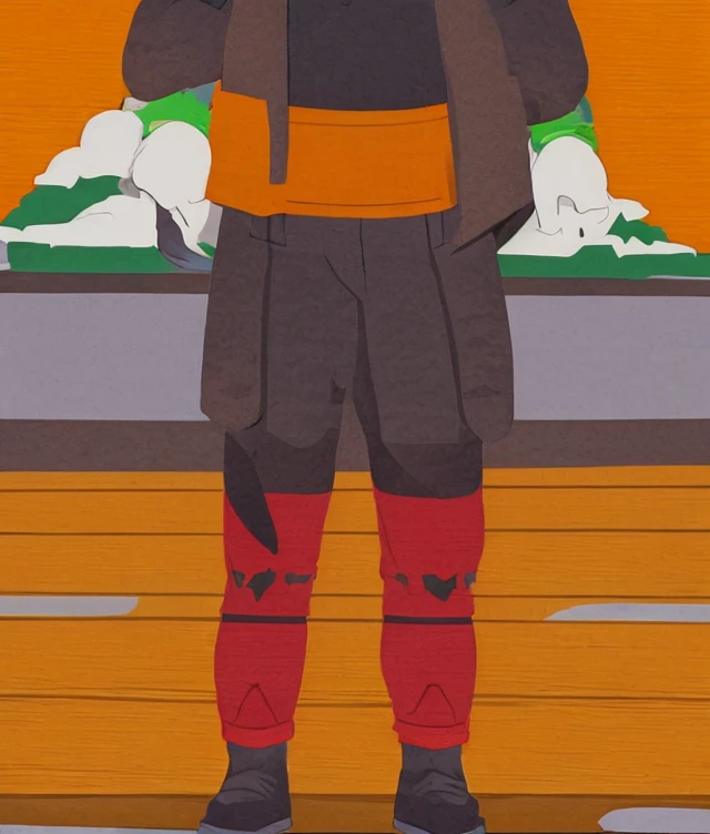 Korean Kenny McCormick walking German Airport
