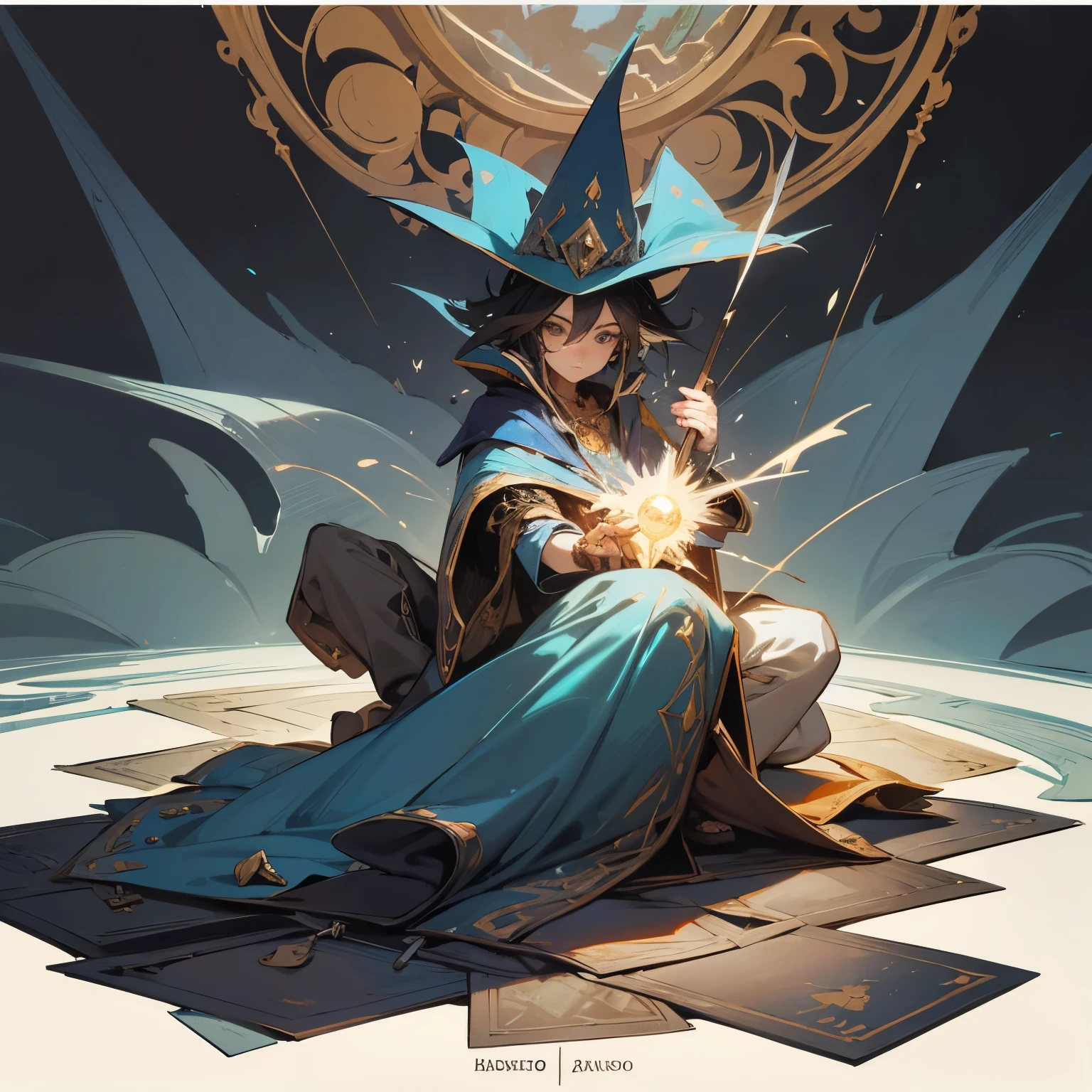 Crie um modelo para cartas de um jogo, inspirado no estilo de Magic: The Gathering. Develop vivid, detailed illustrations to represent creatures, spells and lands. Be sure to include areas for essential information, como nome, custo, skills and description, garantindo que o design seja intuitivo e atraente. Explore a cohesive theme or fictional world to unify the card set, providing an immersive experience to players