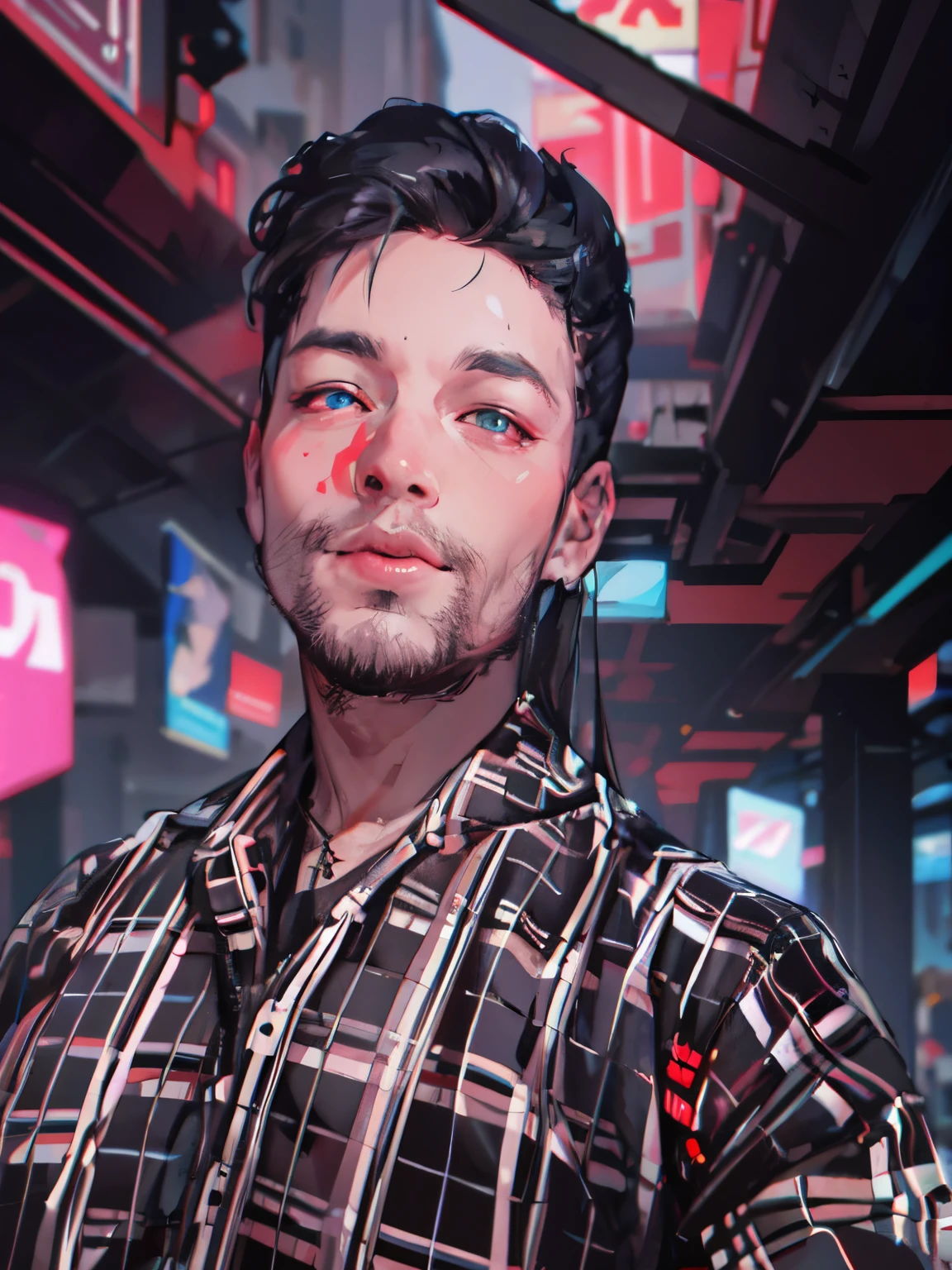 Change background cyberpunk reality 8k