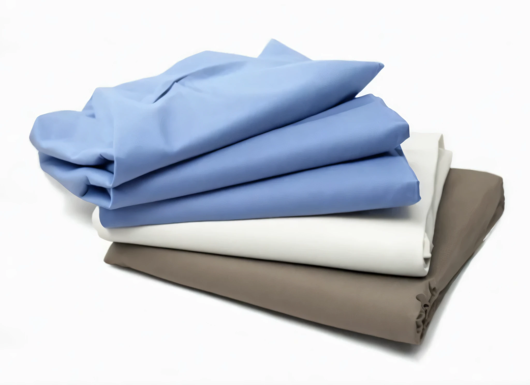 White background,stacked sheets,clothing,randomly placed