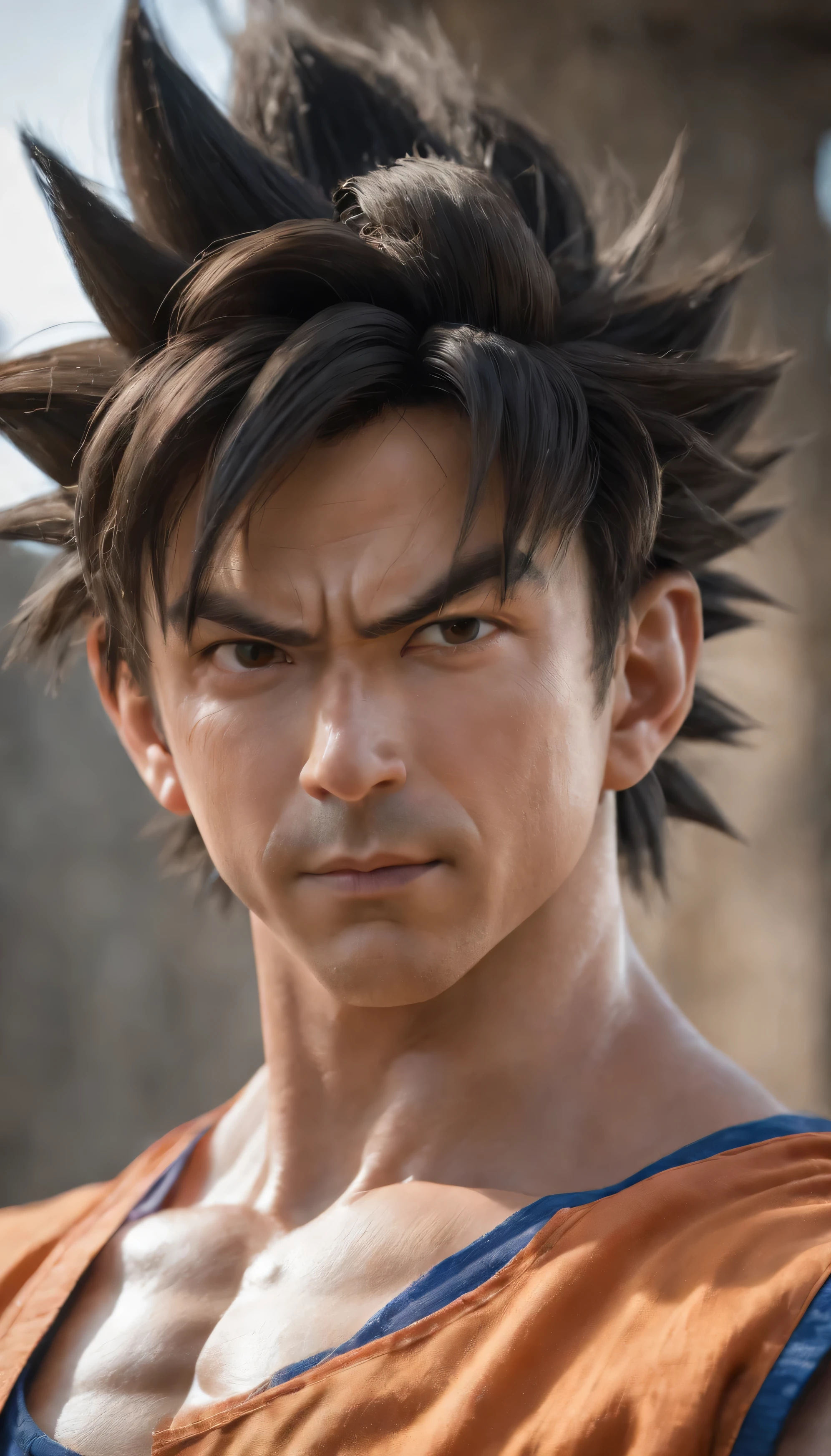 surreal （Wukong） exist《dragonball》Animation, portrait view, in movie style, surreal, Surrealism, multi-layered realism, Rich details--ar 3:4