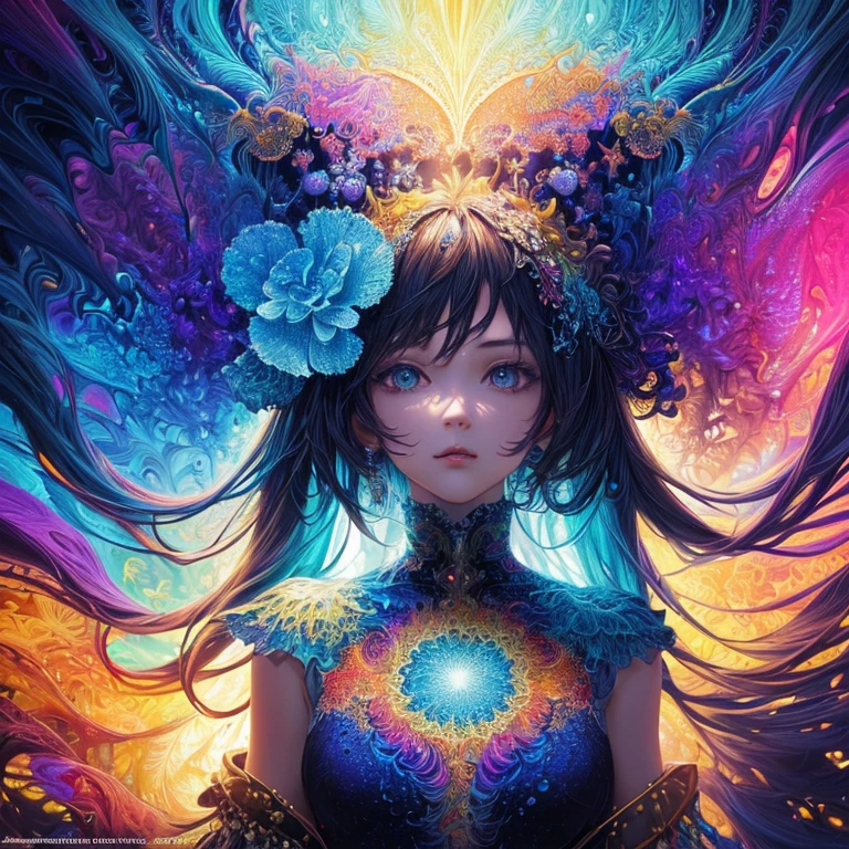 (masterpiece, top quality, best quality, official art, beautiful and aesthetic:1.2), (1girl), extreme detailed,(fractal art:1.3),colorful,highest detailed