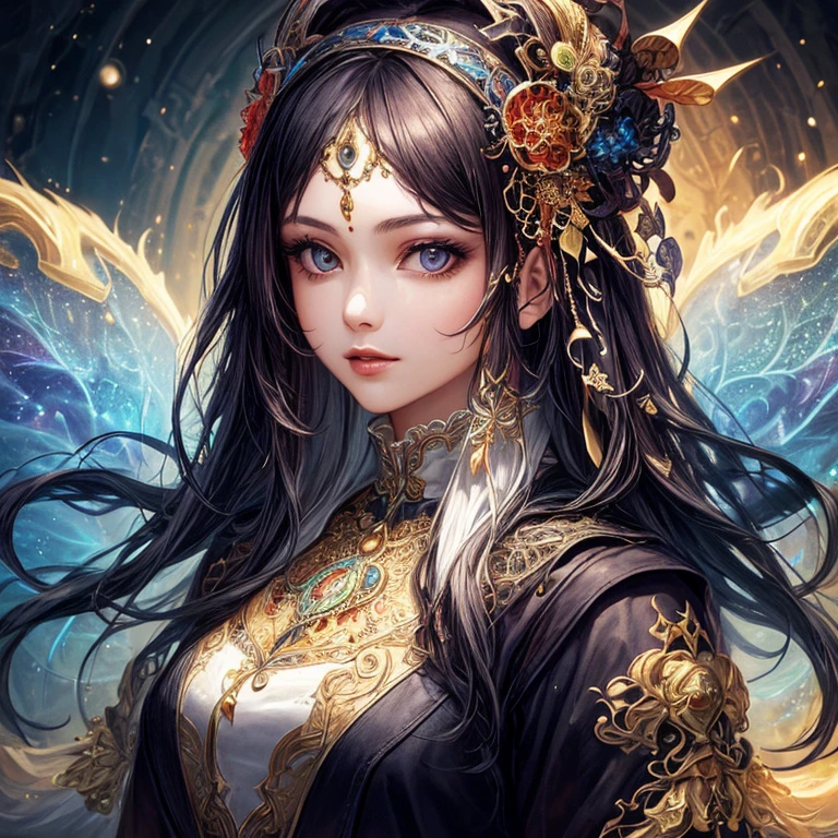 (masterpiece, top quality, best quality, official art, beautiful and aesthetic:1.2), (1girl), extreme detailed,(fractal art:1.3),colorful,highest detailed