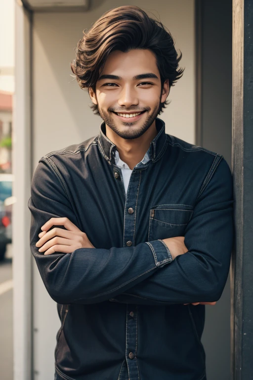 man with smiling face