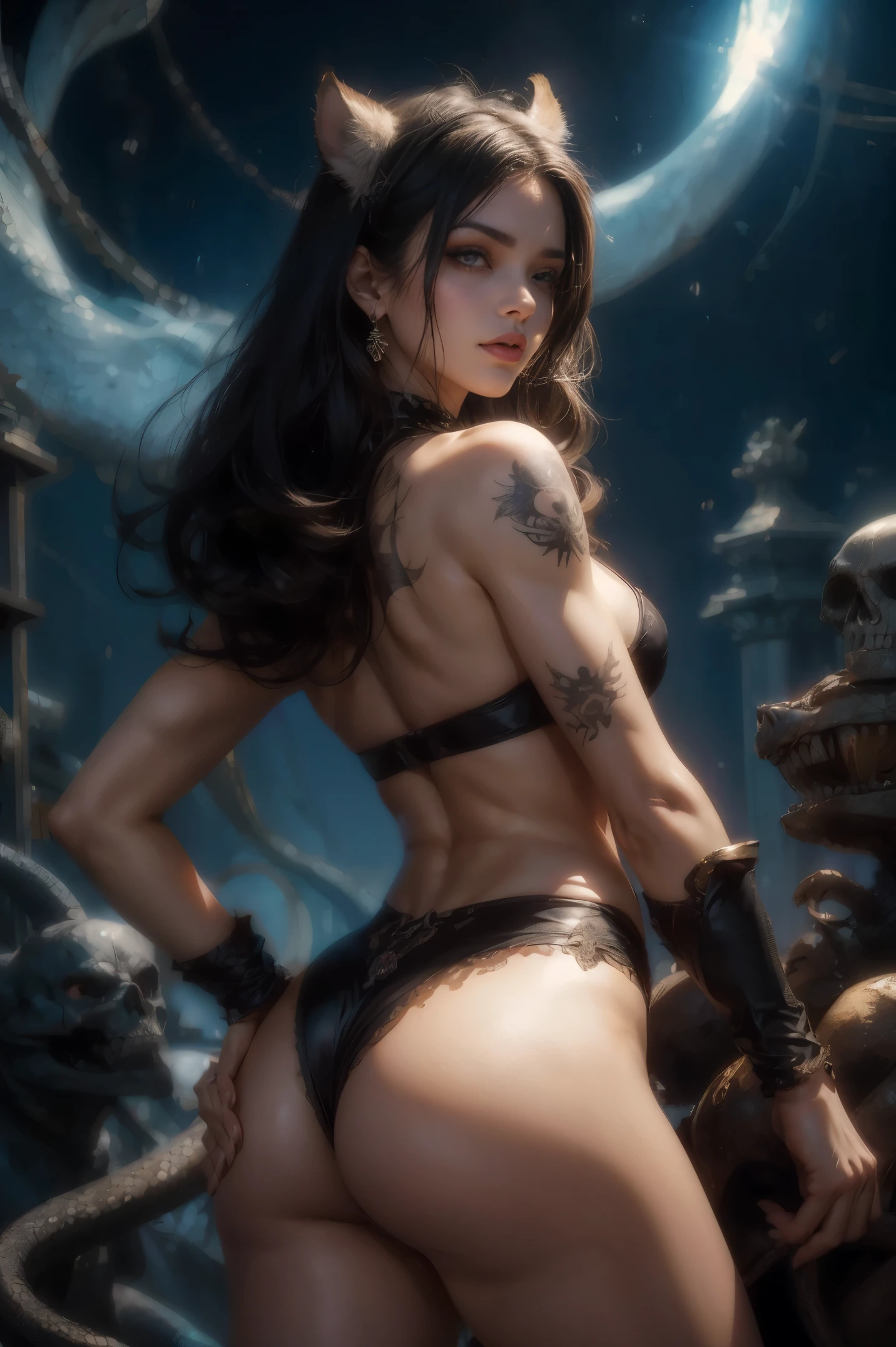 oni mulher, chifres negros, sexy, mama transparente, roupas transparentes, athletic, magrelo, ajustar, pele vermelha, Bones, olhos pretos, tatuagem do globo ocular, Nordic tattoos, foto de corpo inteiro, artistic pose, cara de muita raiva, presas longas, seda, cara de diamante, Demon tail, Neo Preto, tentacles in the back, Devil of the wings, Dragon scales, , sombras fortes, luz amarela, Chamas azuis, Sangue, rosto detalhado, boca aberta, Sparks, Fibered Muscles, Esporos, Careca, pernas grandes, pelagem de crocodilo, dragon head cover, Hair hands, Gargoyles background, inferno, prison, noite, Robusto, Detailed abdomen, Mamilos escuros, cara sangrenta, presas sangrentas, boca sangrenta, Hurts, cicatrizes, olhos brilhantes, Roupa Interior Transparente, pose de guerra, Abra as pernas, joelho, white underwear, luvas lether, long garras, bloody garras, without pants, no underwear, Wet Underwear, peito magro, Slim Thong Transparente, Agarre Crystal Daga, Estilo BDSM, long tongue whip, Sneaky tongue, tongue out, blood tears, Roupa interior sexy transparente, showing pubic hair, perfeito vaginal shape, (obra de arte), perfeito, luz direta, luz baixa, unhas compridas, garras, plaits, afiado, faca, Pavios, injuries, cockbulge, Coroa, pingentes, piercing, piercing no mamilo, cabelo cinza, cabelo curto, Pose de solo, sentado, vagina detalhada, Fiber Muscles, Strong jaw, cutaneous vitiligo, Golden sky, peitos moles, tiny boobs, tiny breast, 18 anos de idade, Ahegao, rabo de gato, Orelhas de gato, Olhos de gato, Sneaky tongue, olhos furtivos, Viperina, carrancuda, Roupas douradas, correntes de ouro, detalhes dourados. peito pequeno, Seios de Samall, Corpo pequeno, magrelo, Black Skull, Bones, Fox Head, animais com pelo, looking back, ass spread, luvas de prata , pau duro, moleca