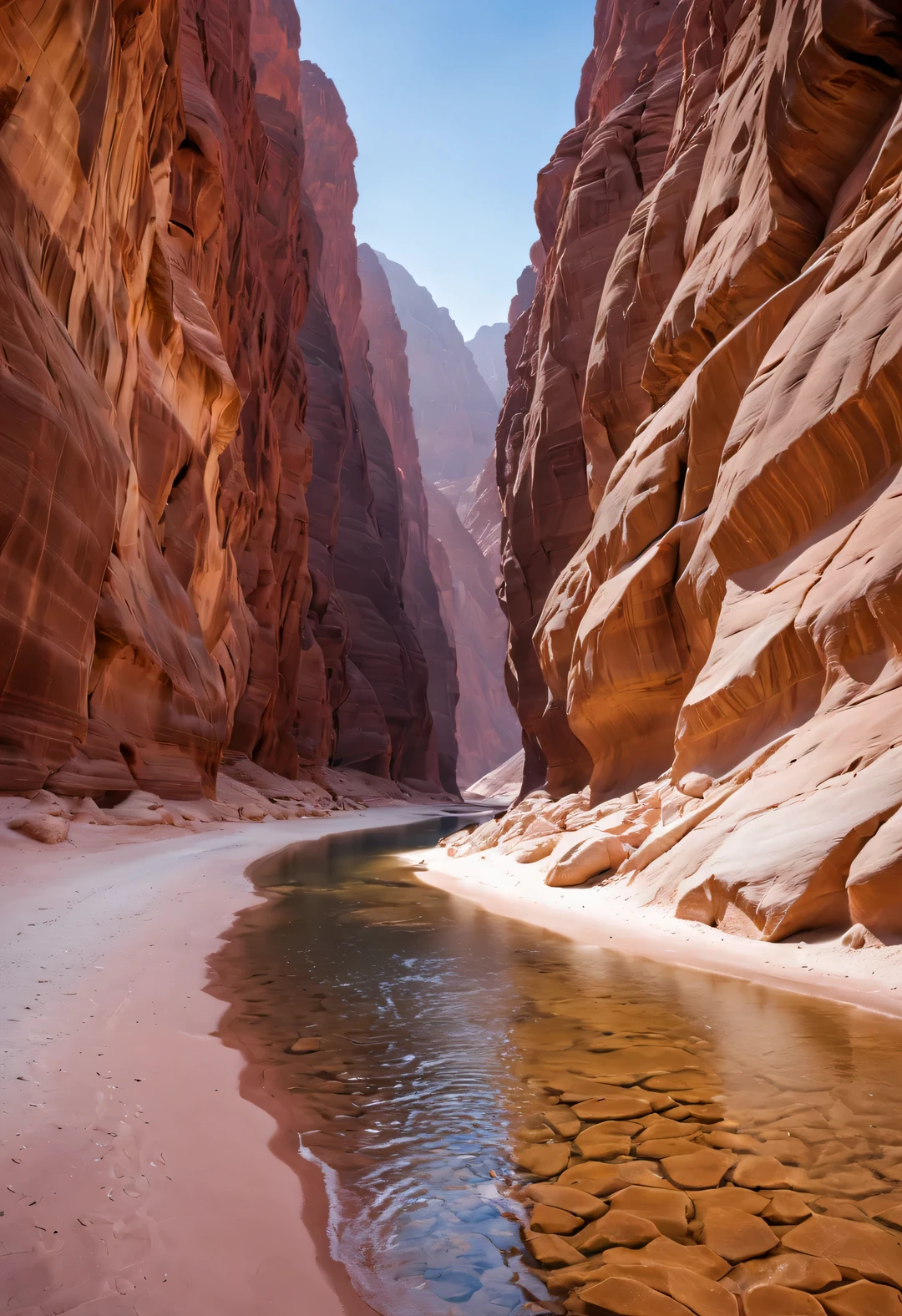 Red and white canyon in Sinai Peninsula, Egypt
