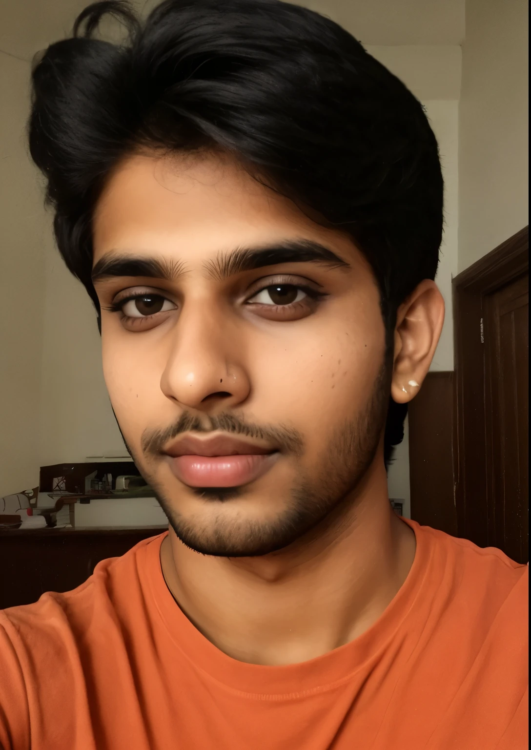 a selfie pretty young Indian boy, 25 years old