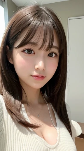 smile、Raw photo、(((Ultimate Beauty Portrait)))、1 girl、Japanese beautiful girl、bright look、((brown hair))、((Big eyes that shine like jewels))、spring、seaside、Glossy and glossy skin、(medium long hair)、(standing)、eyeliner、Beautiful bangs、hair between eyes、((masterpiece、最high quality、super detailed、intricate details、High resolution、very detailed))、detailed background、8KUHD、soft light、high quality、shallow depth of field、natural soft light、(Photographed from the front in a natural posture:1.5)、hanging eye makeup、(((small tits)))、((( A cup)))、(((Clothes)))、denim skirt、T-shirt with thick horizontal stripes、selfie、目いっぱい手を伸ばしてselfie、遠目のselfie、、Reach for the top、Raise your face up、Angle from above