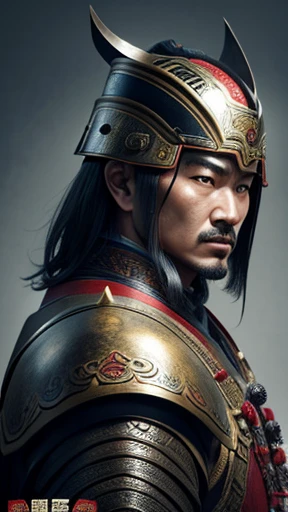 oriental、man in ancient chinese armor、Ancient Chinese man wearing a leather helmet、three kingdom、multiple warlords、highest quality、masterpiece、ultra high resolution、(realistic:1.4)、Game Posters、Clear and beautiful image quality、
