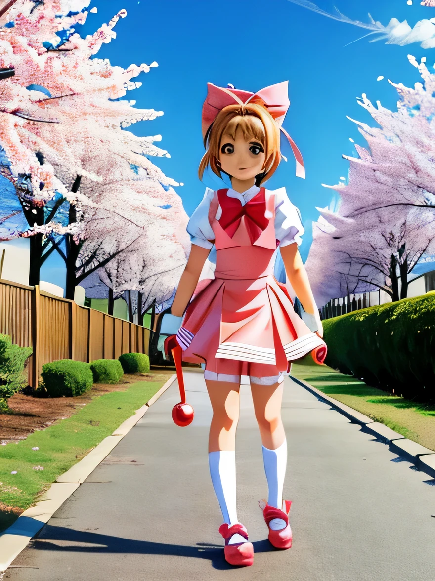 全裸,服は着ていない,はいていない,anime girl in uniform walking down a street with a skateboard, sakura from cardcaptor sakura, cardcaptor sakura, aya takano color style, sakura kinomoto, sakura petals around her, female protagonist  :8, yandere. tall, inspired by Narashige Koide, ( ( misa amane # ) ), as an anime character,