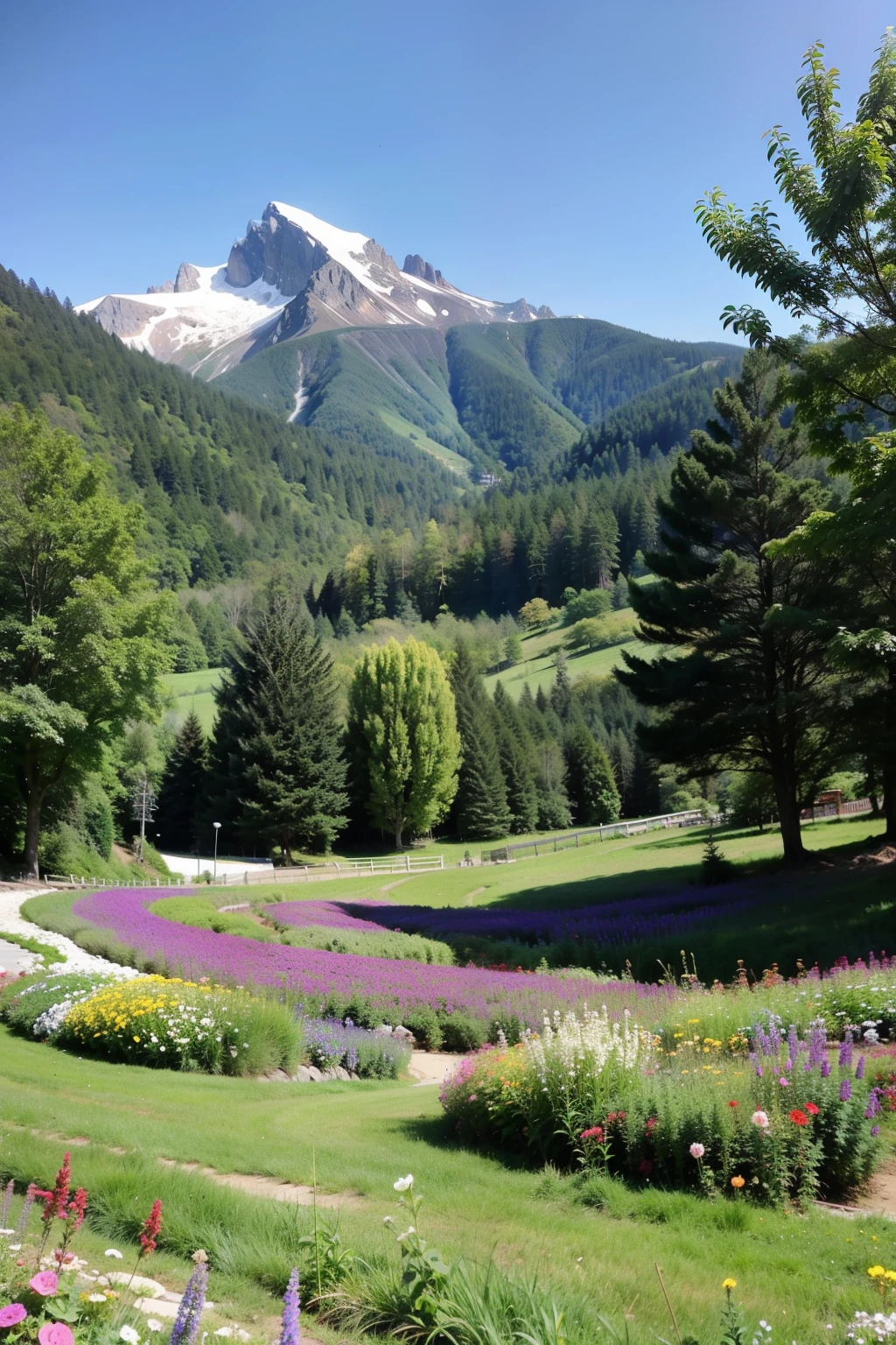 The scenery is so colorful,Makes you feel like you are in a fairy tale world。Eyes full of greenery,Mountain flowers blooming,It seems like a colorful painting is painted on this land。