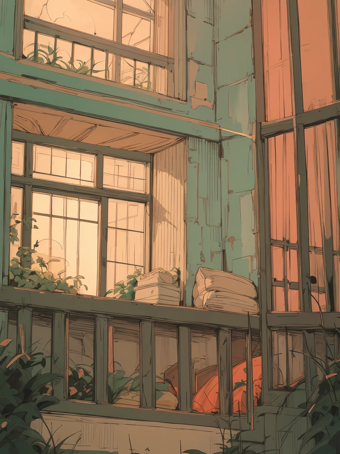 cosy dwellings, a girl is studying there,artistic sketch, warm lighting, soft color tones, intricate details, comfortable interiors, charming exteriors, pleasant atmosphere, cozy fireplace, rustic furniture, fluffy blankets, inviting ambiance, peaceful setting, windows with curtains, cozy nooks, snug cushions, vintage decor, homey feel, inviting front porch, serene surroundings, natural materials, wooden beams, lush greenery, tranquil garden, picturesque landscape, harmonious design, dreamy escape, homely haven, soothing vibes, --ar 4:5  --style raw --v 6.0