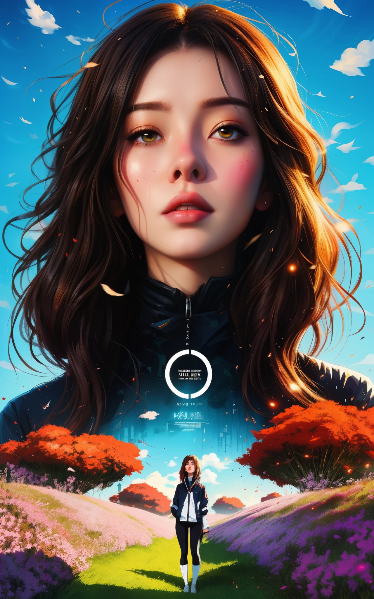 pace girl| standing alone on hill| centered| detailed gorgeous face| anime style| key visual| intricate detail| highly detailed| breathtaking| vibrant| panoramic| cinematic| Carne Griffiths| Conrad Roset| ghibli