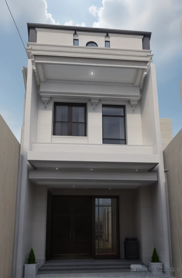 ultra realistic, best quality, ultra highres,
neoclassical_exterior, modern villa, traffic street, cloud sky, daylight
