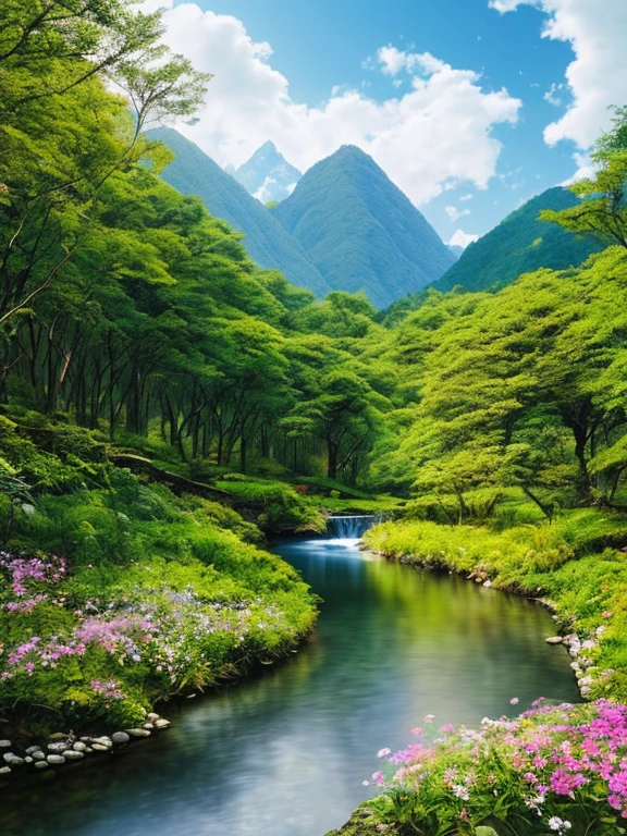 high quality photos、A future world where citizens have developed 100 years from now, where ultra-technical elements, spirituality, and nature are in perfect harmony.
