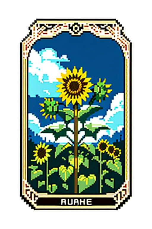 Made up of pixels,pixel art,A sunflower seed