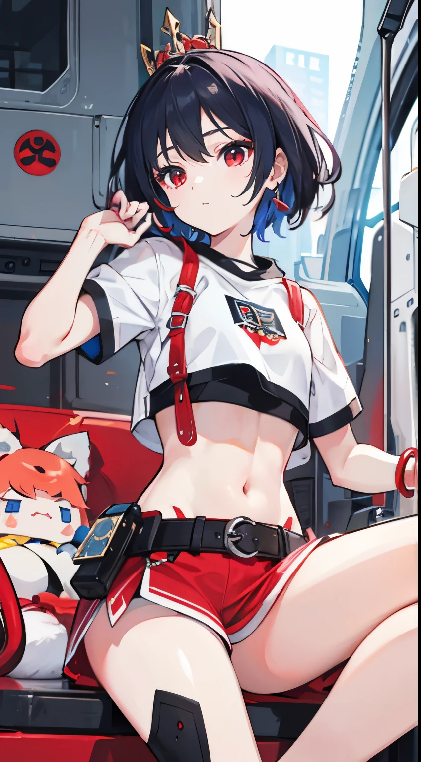 age girl,whip,short crop top,hot pantoots,Queen,Shake ack view,,Cord,shackle,red eyes,Nothing