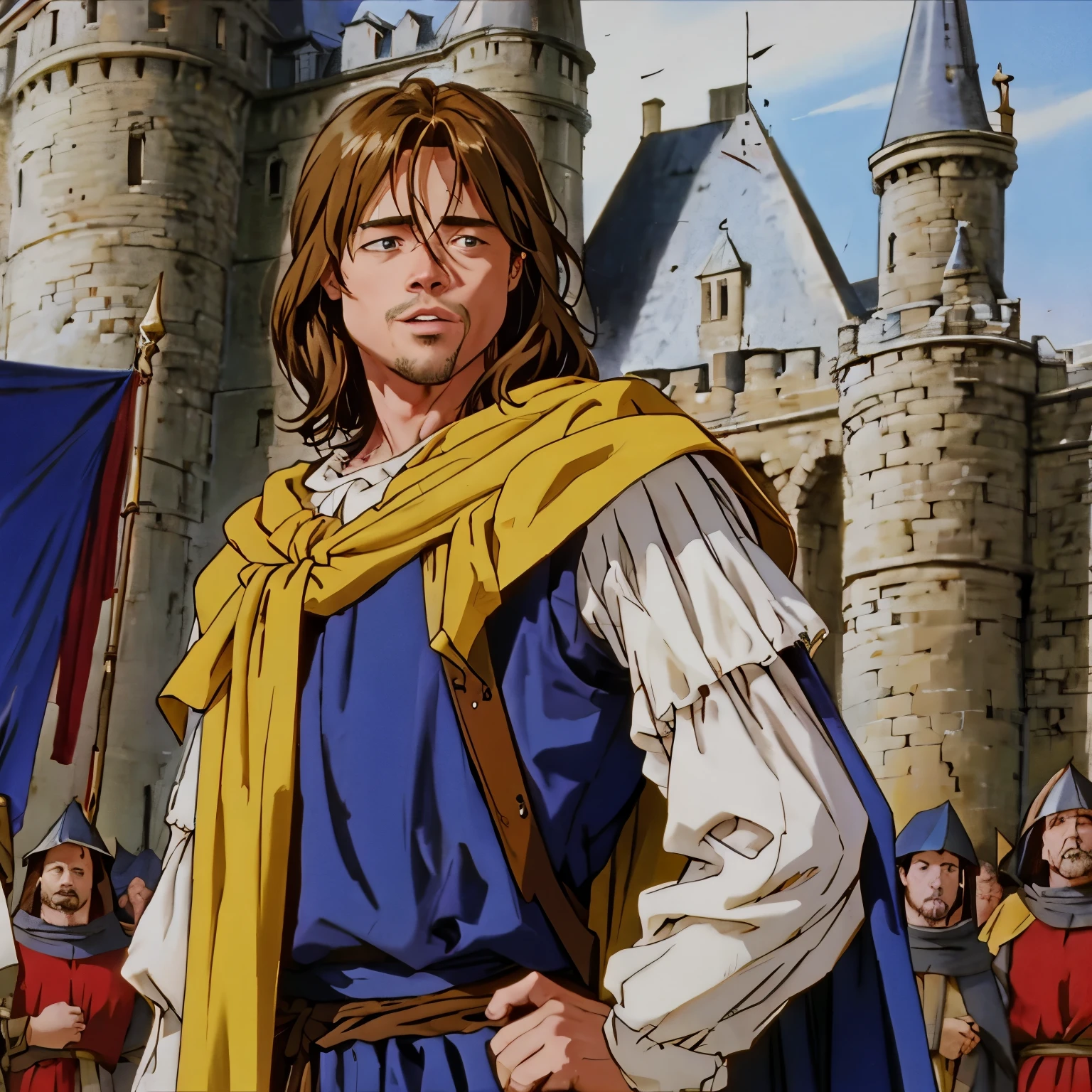 Brad Pitt In medieval clothing 